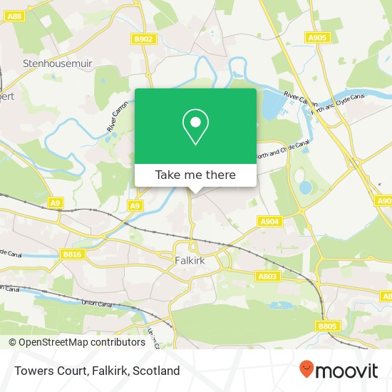 Towers Court, Falkirk map