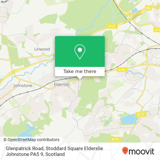 Glenpatrick Road, Stoddard Square Elderslie Johnstone PA5 9 map