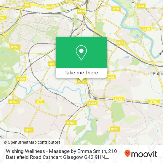 Wishing Wellness - Massage by Emma Smith, 210 Battlefield Road Cathcart Glasgow G42 9HN map