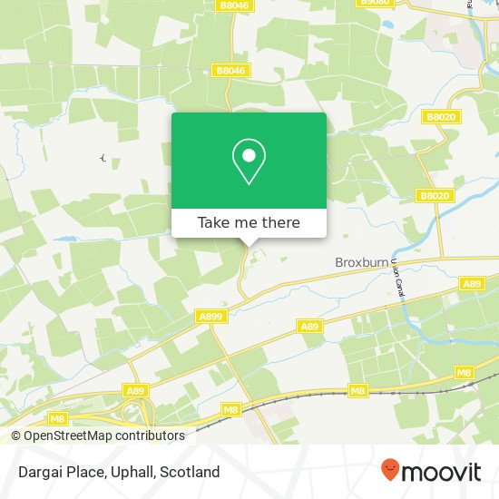 Dargai Place, Uphall map