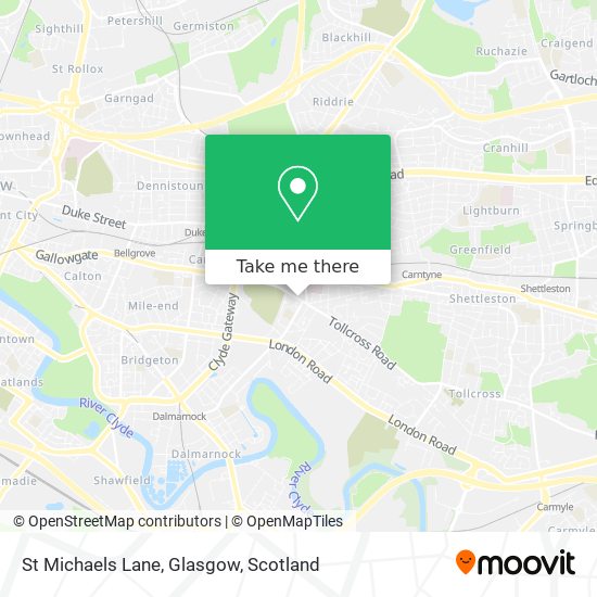 St Michaels Lane, Glasgow map