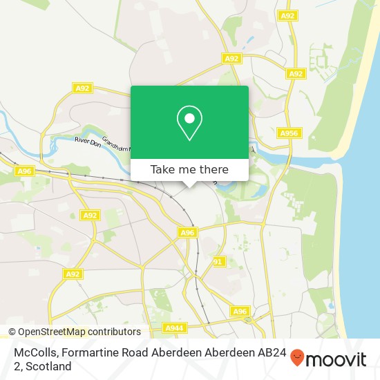 McColls, Formartine Road Aberdeen Aberdeen AB24 2 map