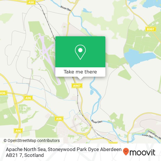 Apache North Sea, Stoneywood Park Dyce Aberdeen AB21 7 map