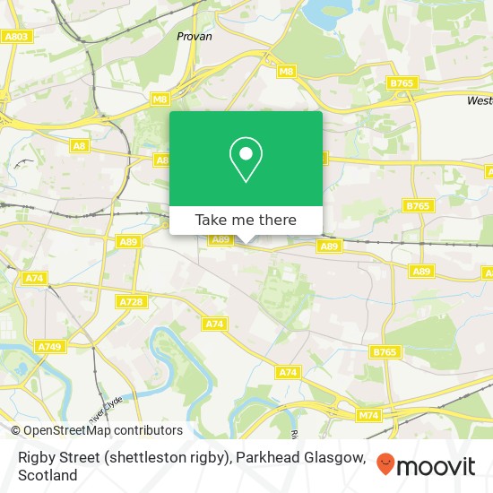 Rigby Street (shettleston rigby), Parkhead Glasgow map