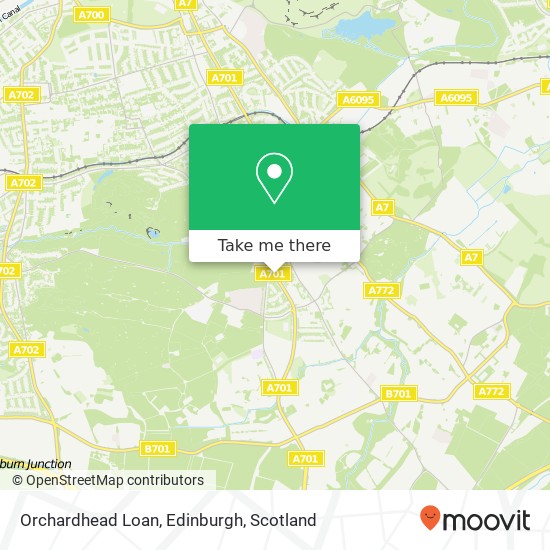 Orchardhead Loan, Edinburgh map