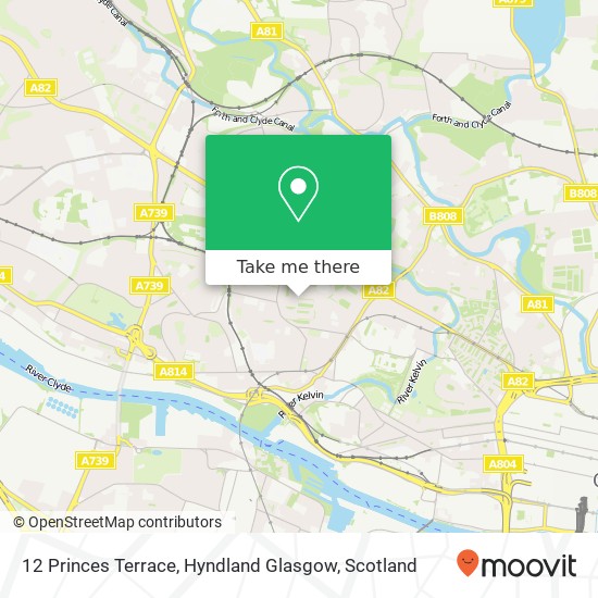 12 Princes Terrace, Hyndland Glasgow map