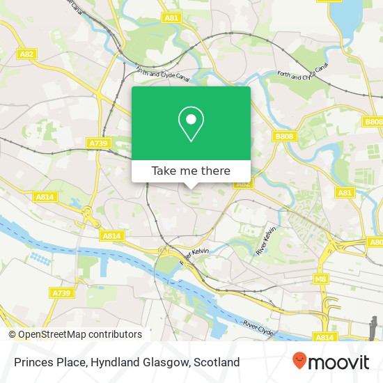 Princes Place, Hyndland Glasgow map