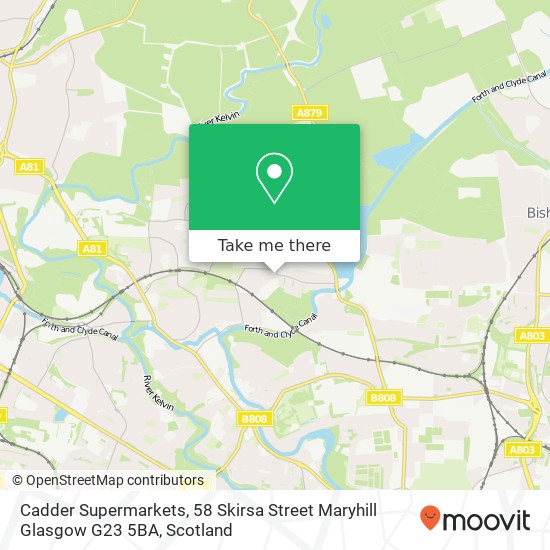 Cadder Supermarkets, 58 Skirsa Street Maryhill Glasgow G23 5BA map