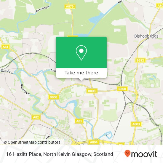 16 Hazlitt Place, North Kelvin Glasgow map