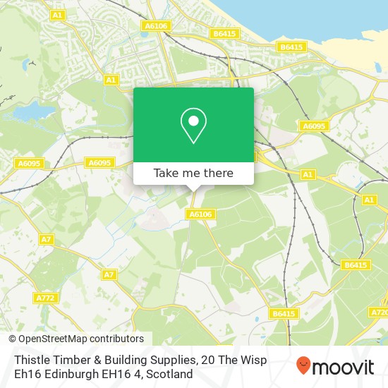 Thistle Timber & Building Supplies, 20 The Wisp Eh16 Edinburgh EH16 4 map