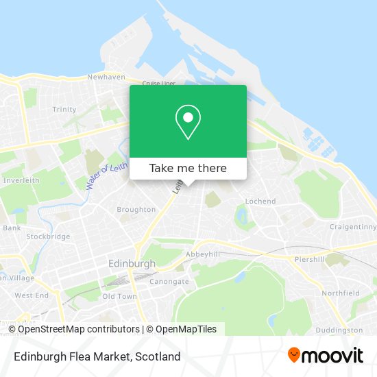 Edinburgh Flea Market map