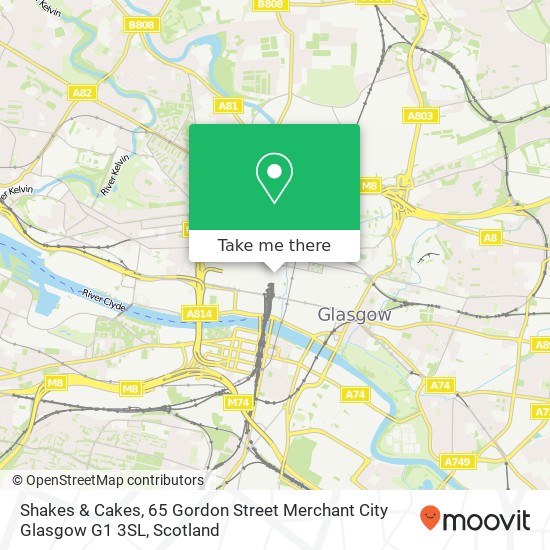 Shakes & Cakes, 65 Gordon Street Merchant City Glasgow G1 3SL map