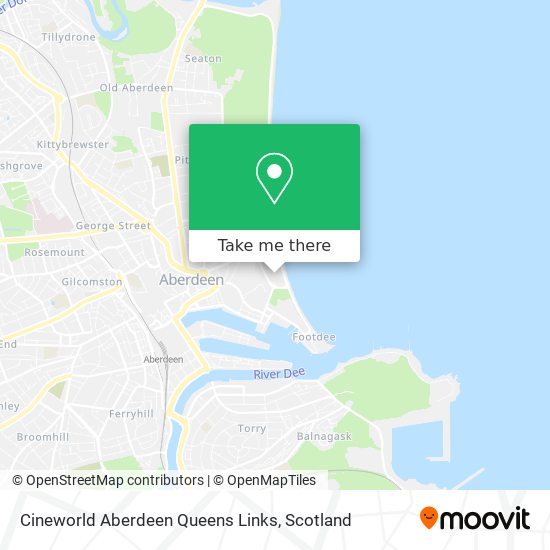 Cineworld Aberdeen Queens Links map