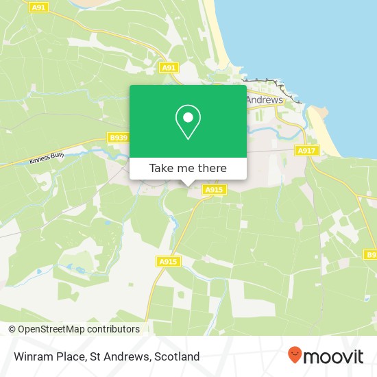 Winram Place, St Andrews map