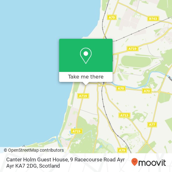 Canter Holm Guest House, 9 Racecourse Road Ayr Ayr KA7 2DG map
