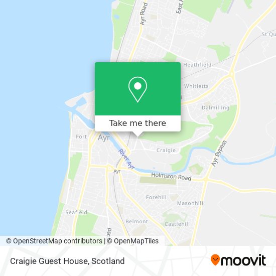 Craigie Guest House map