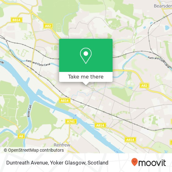 Duntreath Avenue, Yoker Glasgow map