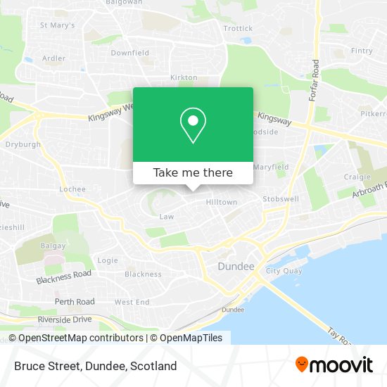 Bruce Street, Dundee map