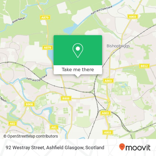 92 Westray Street, Ashfield Glasgow map