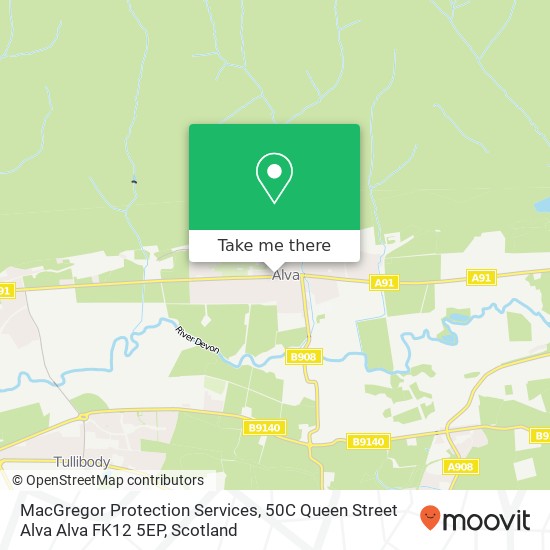 MacGregor Protection Services, 50C Queen Street Alva Alva FK12 5EP map