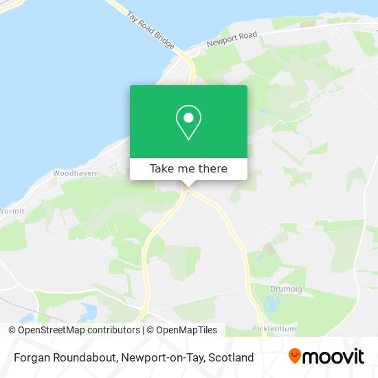 Forgan Roundabout, Newport-on-Tay map