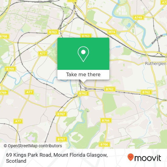 69 Kings Park Road, Mount Florida Glasgow map
