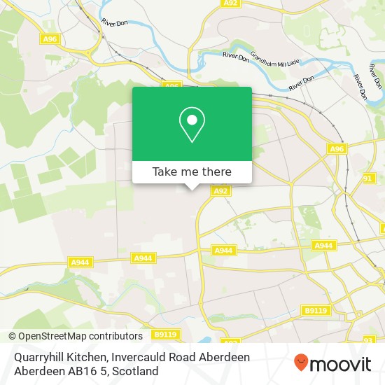 Quarryhill Kitchen, Invercauld Road Aberdeen Aberdeen AB16 5 map