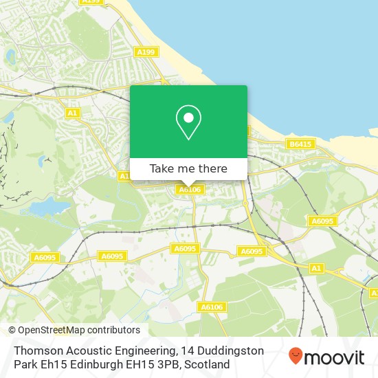 Thomson Acoustic Engineering, 14 Duddingston Park Eh15 Edinburgh EH15 3PB map