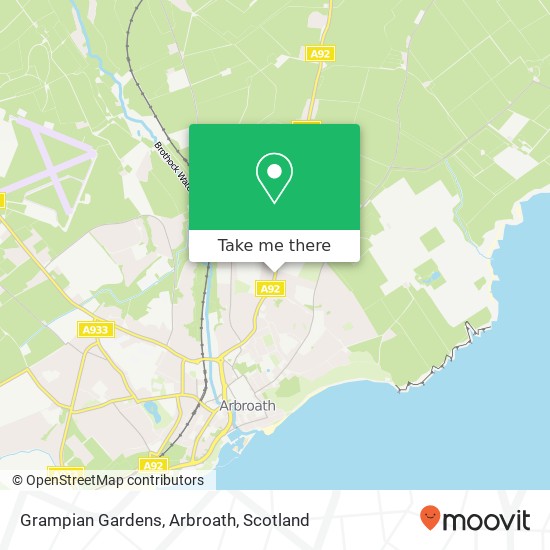Grampian Gardens, Arbroath map
