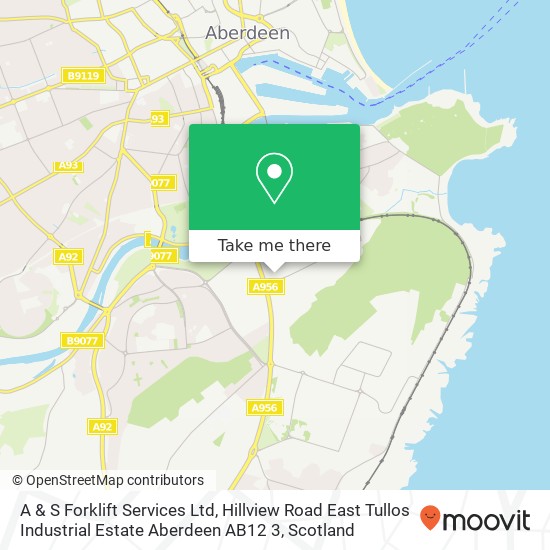 A & S Forklift Services Ltd, Hillview Road East Tullos Industrial Estate Aberdeen AB12 3 map