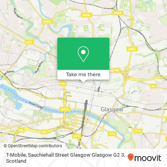 T-Mobile, Sauchiehall Street Glasgow Glasgow G2 3 map