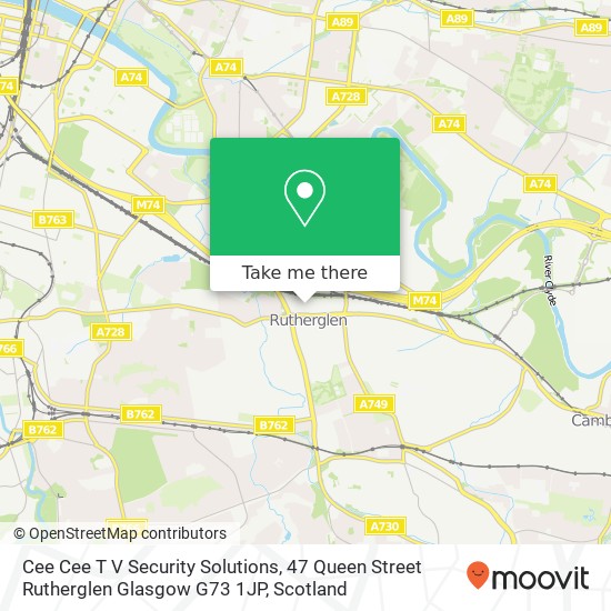 Cee Cee T V Security Solutions, 47 Queen Street Rutherglen Glasgow G73 1JP map