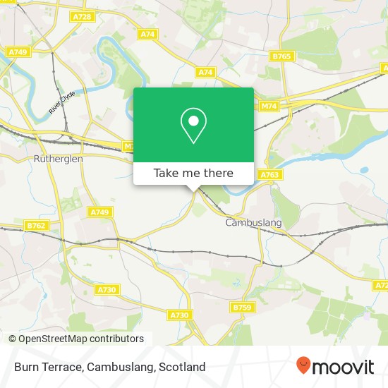 Burn Terrace, Cambuslang map