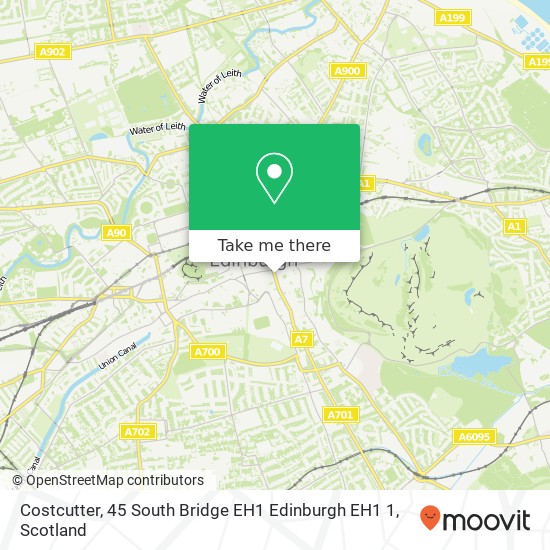 Costcutter, 45 South Bridge EH1 Edinburgh EH1 1 map