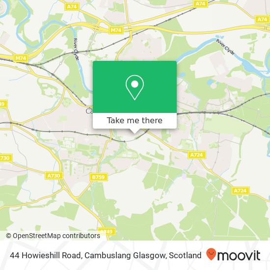 44 Howieshill Road, Cambuslang Glasgow map