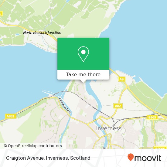 Craigton Avenue, Inverness map