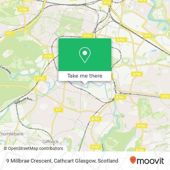9 Millbrae Crescent, Cathcart Glasgow map