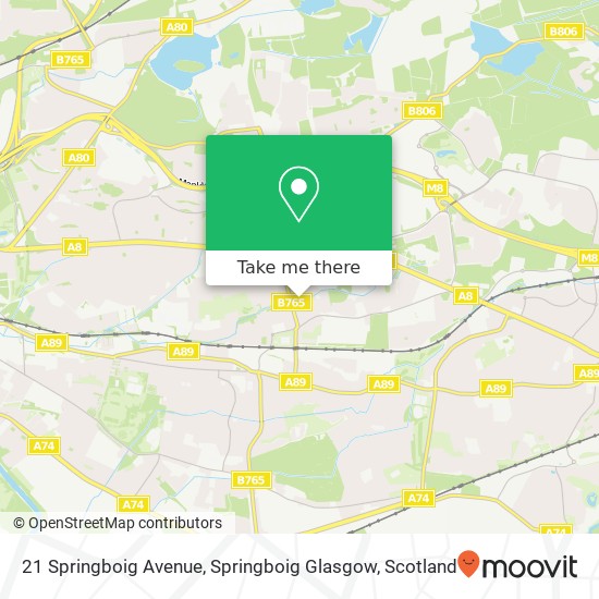 21 Springboig Avenue, Springboig Glasgow map