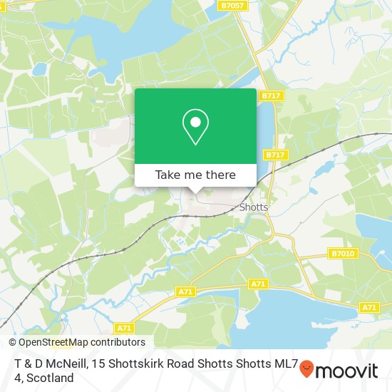T & D McNeill, 15 Shottskirk Road Shotts Shotts ML7 4 map