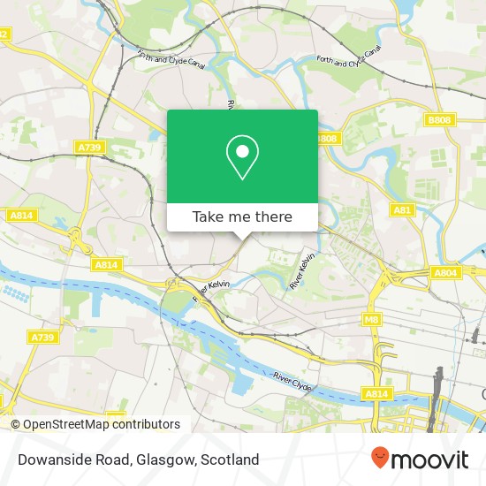 Dowanside Road, Glasgow map