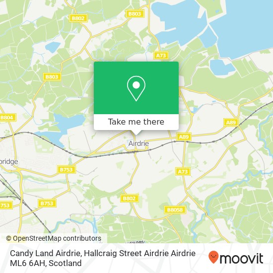 Candy Land Airdrie, Hallcraig Street Airdrie Airdrie ML6 6AH map