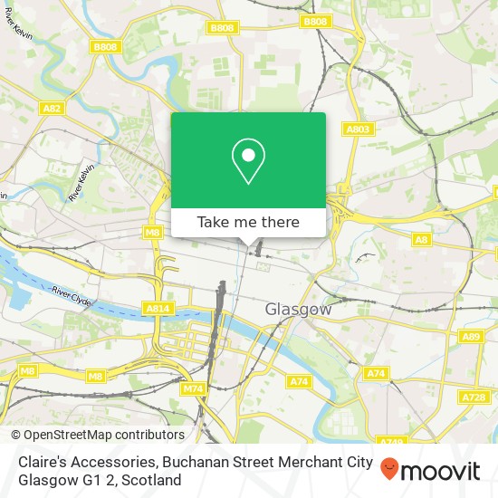 Claire's Accessories, Buchanan Street Merchant City Glasgow G1 2 map