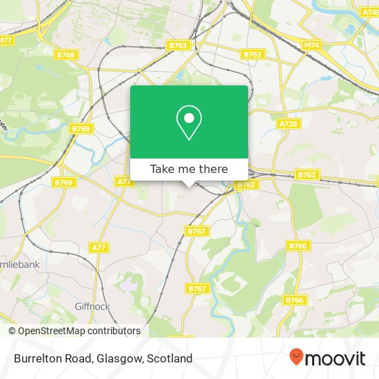 Burrelton Road, Glasgow map