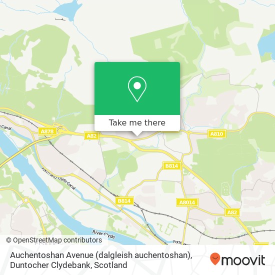 Auchentoshan Avenue (dalgleish auchentoshan), Duntocher Clydebank map