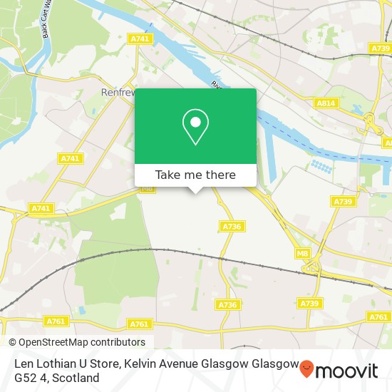 Len Lothian U Store, Kelvin Avenue Glasgow Glasgow G52 4 map