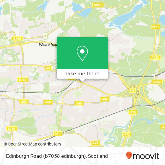 Edinburgh Road (b7058 edinburgh), Garrowhill Glasgow map