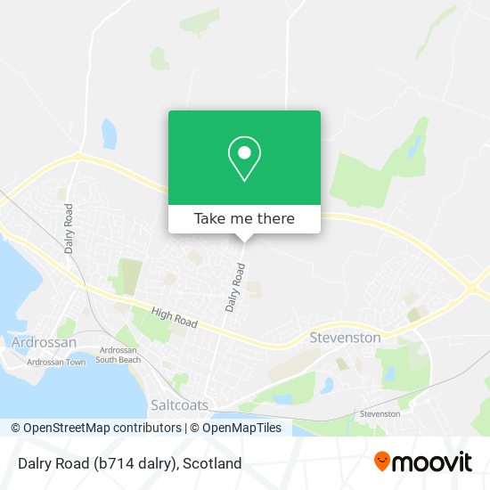 Dalry Road (b714 dalry) map