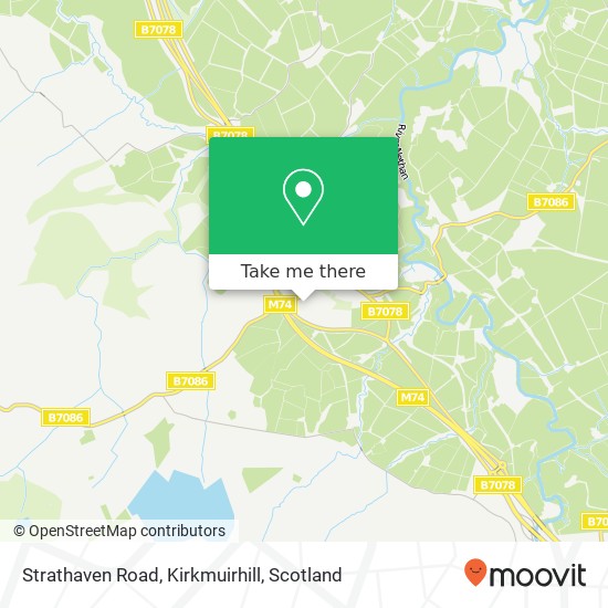 Strathaven Road, Kirkmuirhill map