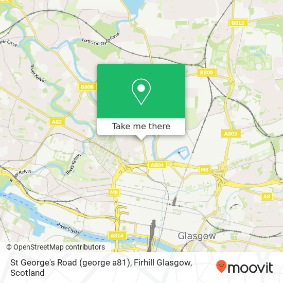 St George's Road (george a81), Firhill Glasgow map