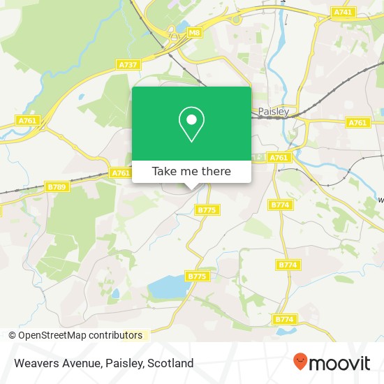 Weavers Avenue, Paisley map
